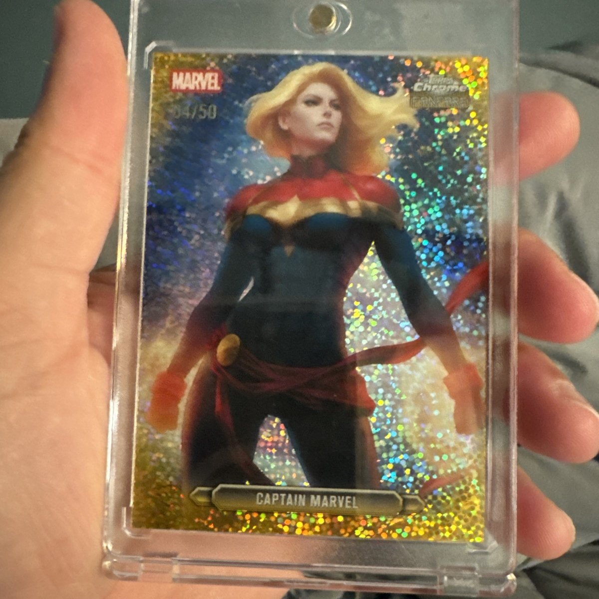 2026 Topps Chrome Marvel Captain Marvel Fanfare #FF-07 Glitter 45/50