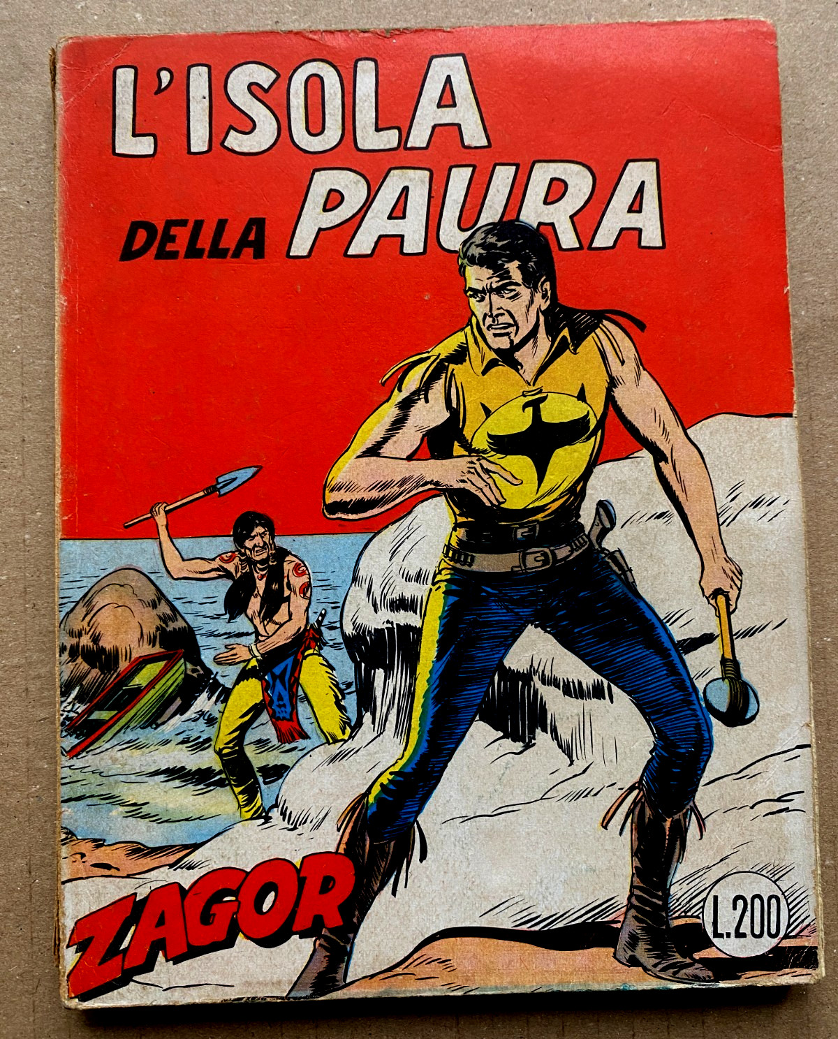 Zagor Zenith Gigante n. 62 – L’Isola della Paura – Maggio 1966  Originale Araldo