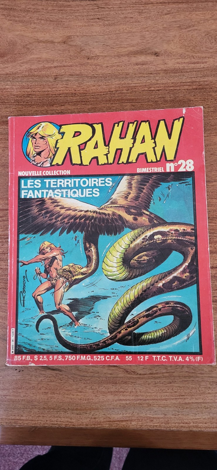 BD RAHAN - LES TERRITOIRES FANTASTIQUES - ETAT CORRECT - DECHIRURES - TACHES