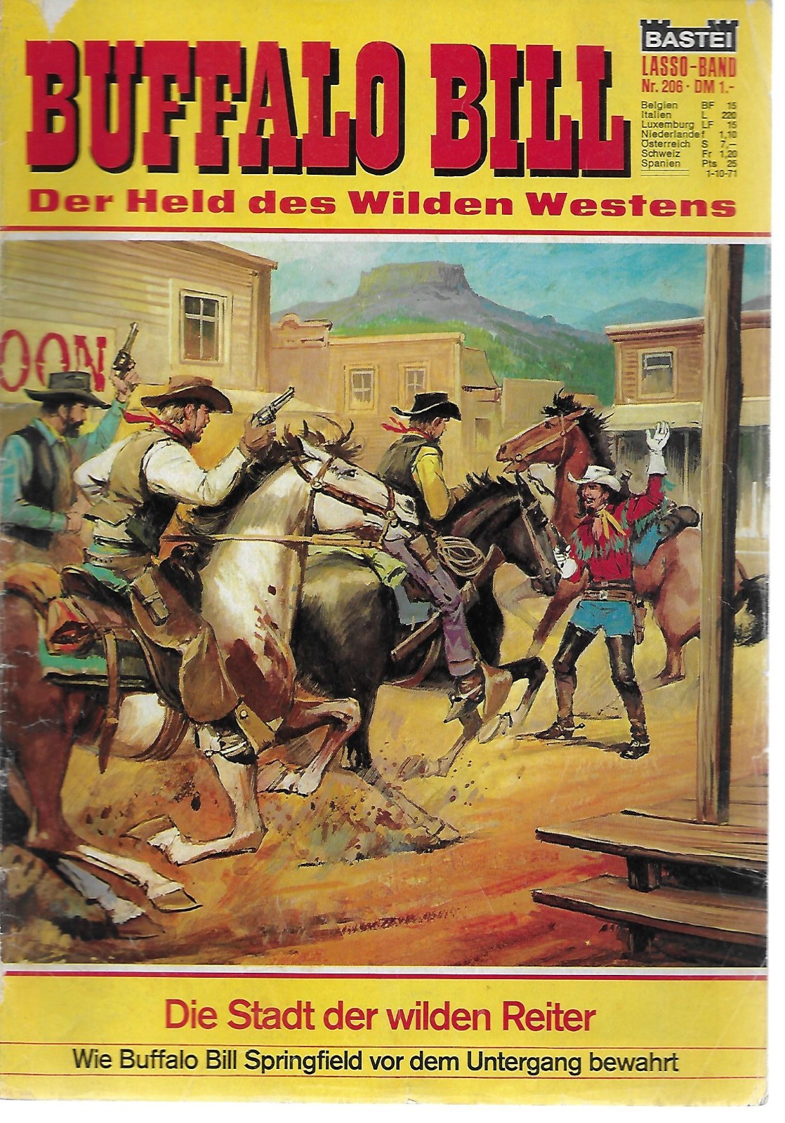BUFFALO BILL (Lasso Band) n.206 / Bastei Editore