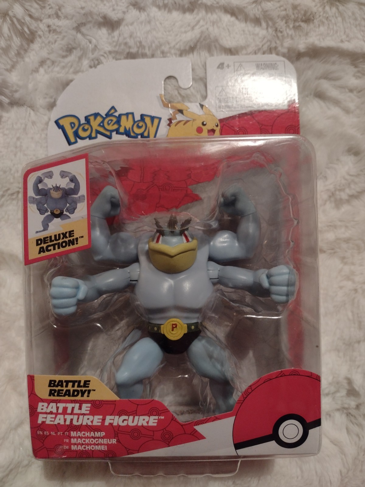 Pokemon Machamp 4.5” Action Figure Battle Feature Jazwares New 2024 