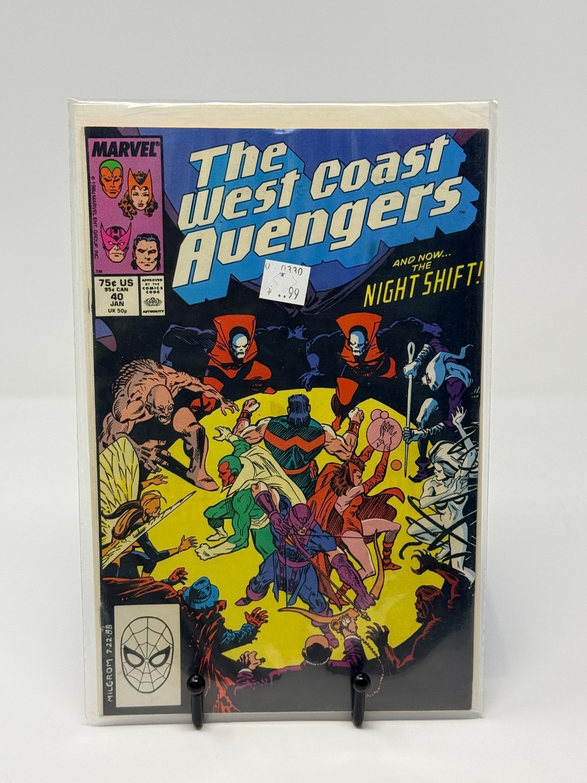 The West Coast Avengers #40 Al Milgrom Marvel Comics Gennaio 1989 Night Shift