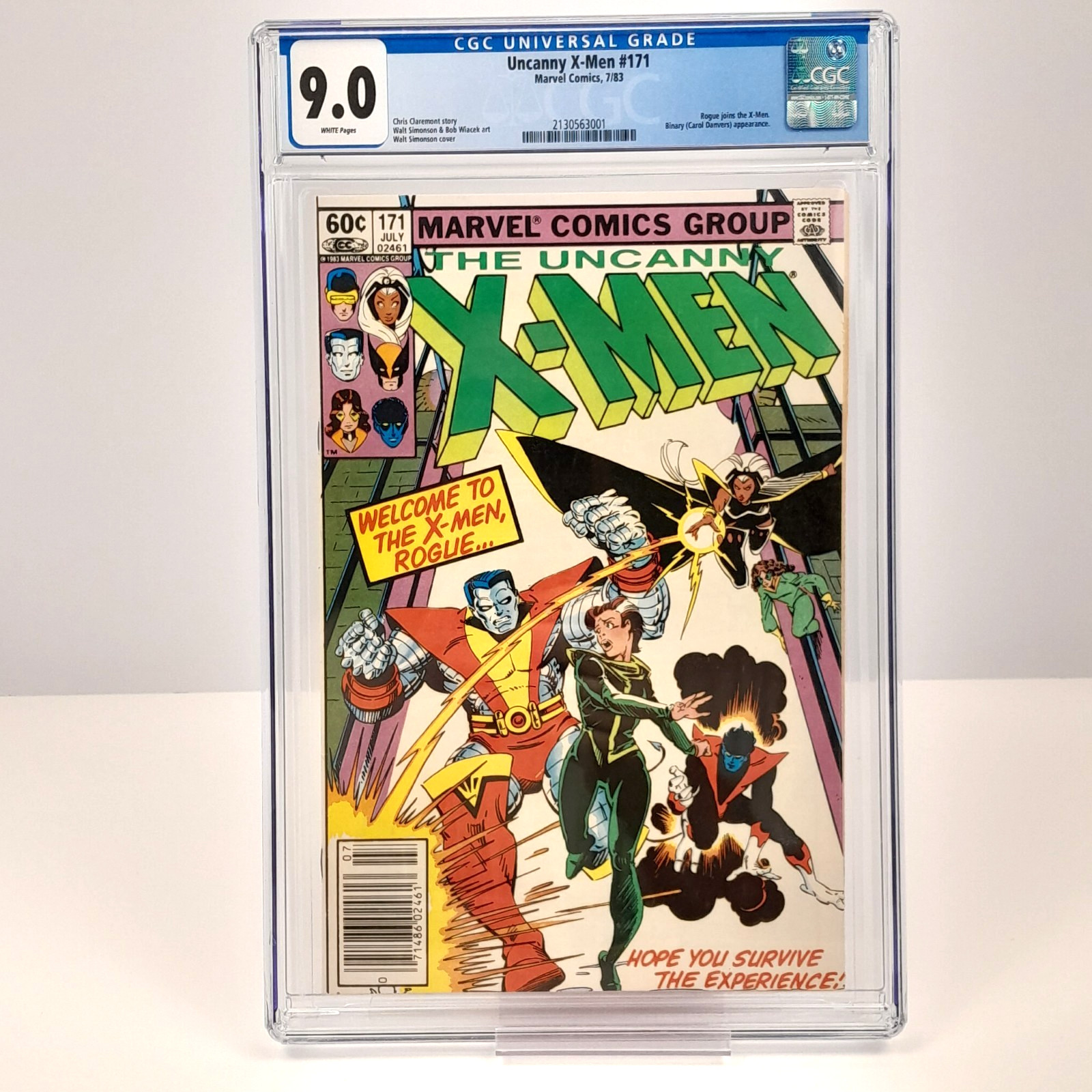 Uncanny X-Men 171 CGC 9.0 Edicola Rogue si unisce agli X-Men Pagine Bianche Marvel 1983