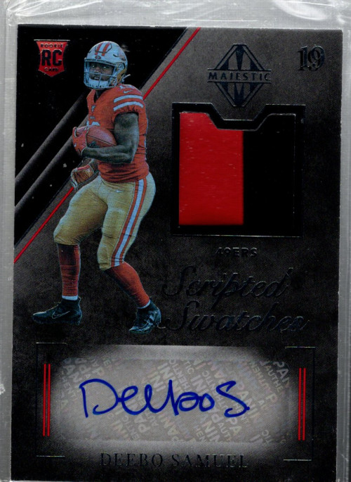 B3568 - 2019 Panini Majestic #113 Deebo Samuel RC Auto Jersey /99 - NM-MT