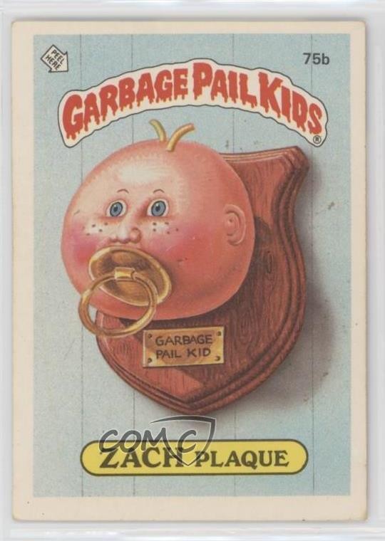 Targa Zach Topps Garbage Pail Kids serie 2 1985 (Jolted Joe Puzzle Back) qp4