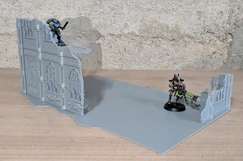 Décors Grimdark Gothic pliable 32mm  11,5"x7" variante 1
