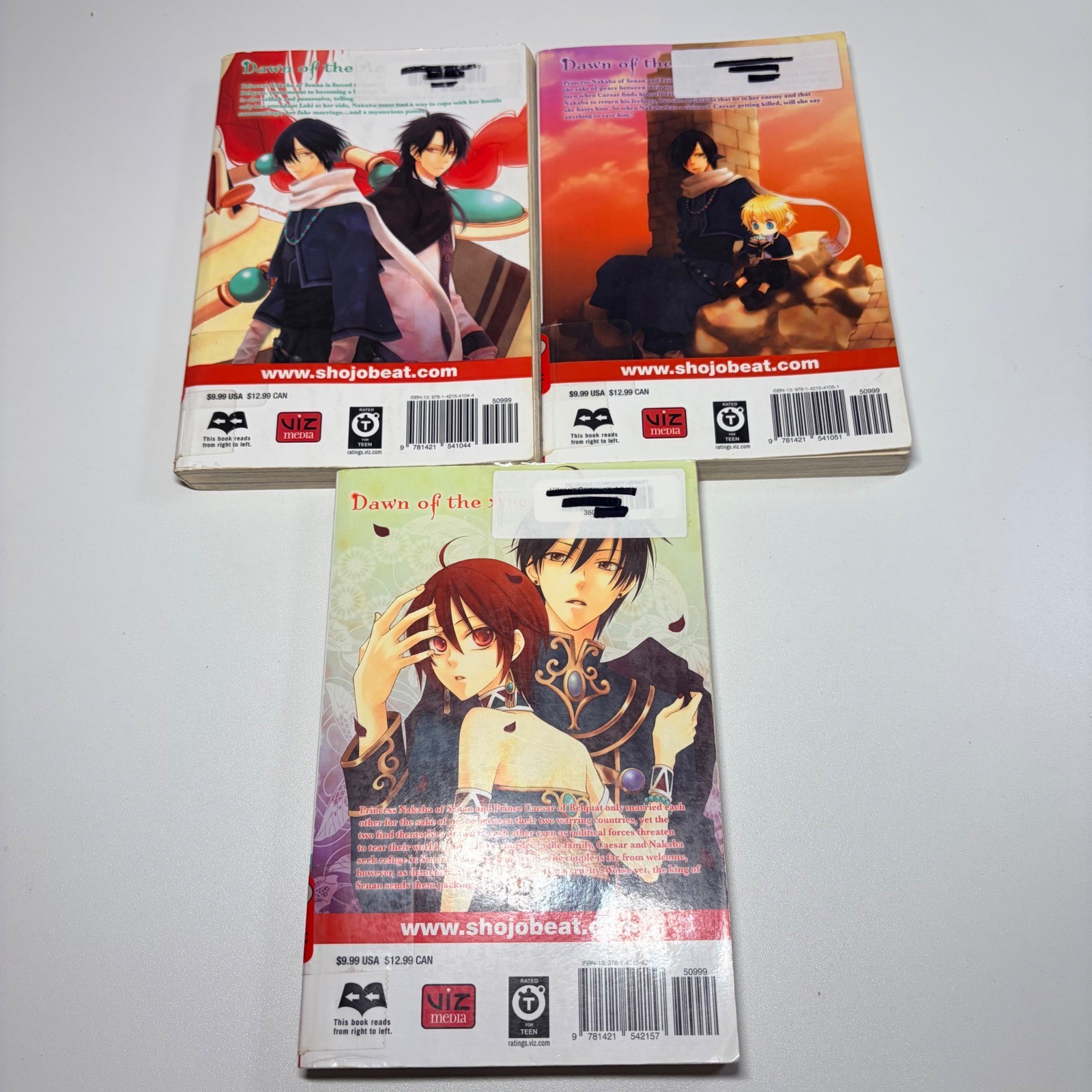 Dawn of the Arcana Manga Vol 4 5 6 Lotto Rei Toma Shojo Beat Inglese Viz Media