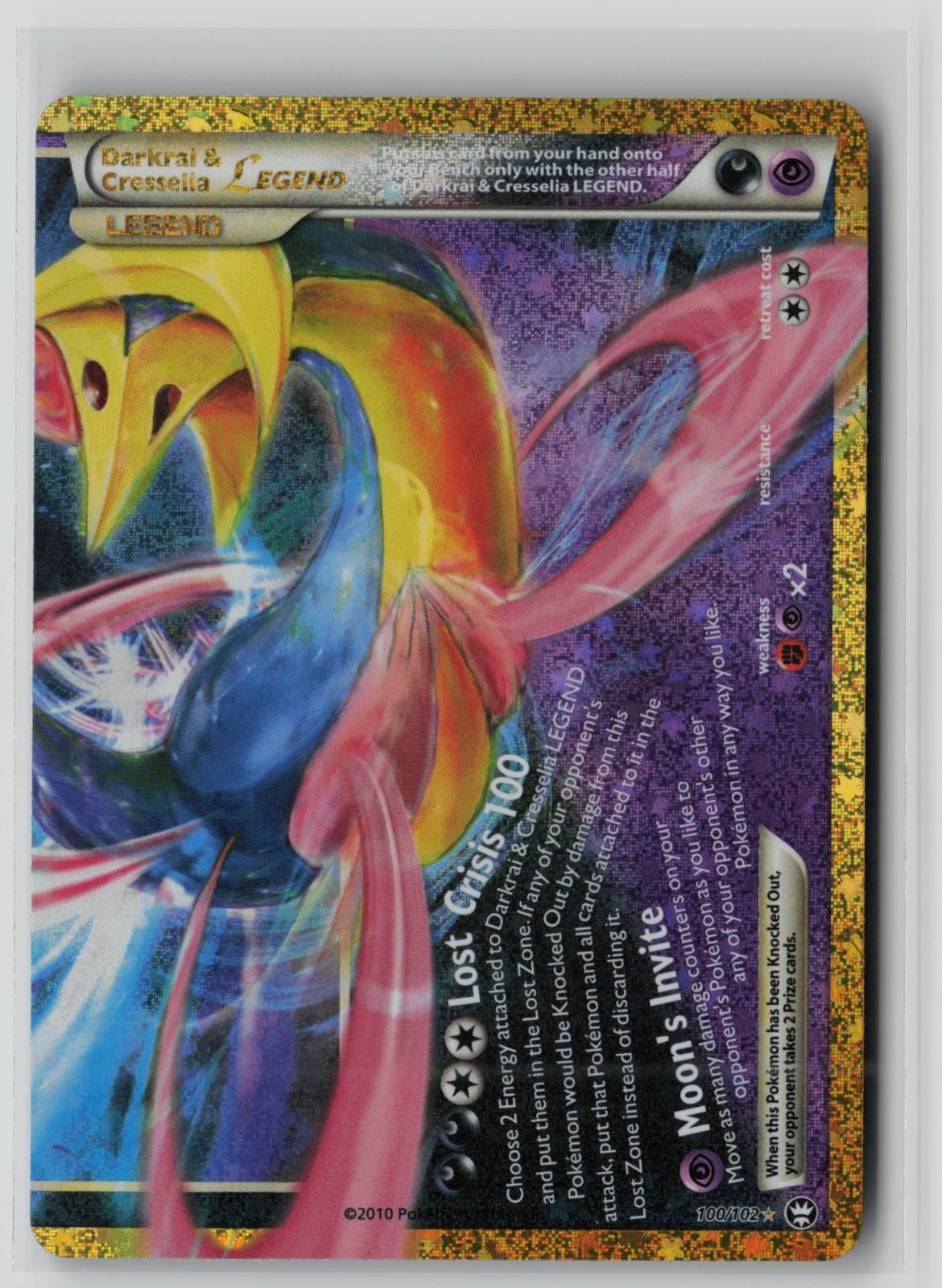 Darkrai & Cresselia Legend (in basso) 100/102 ME: 30° celebrazione quasi nuovo/m Holo JC32