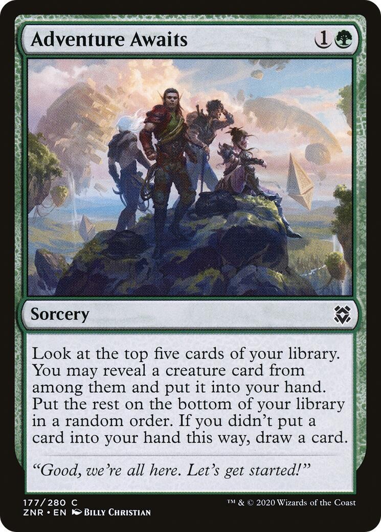 Adventure Awaits quasi nuovo EN 177 Zendikar Rising