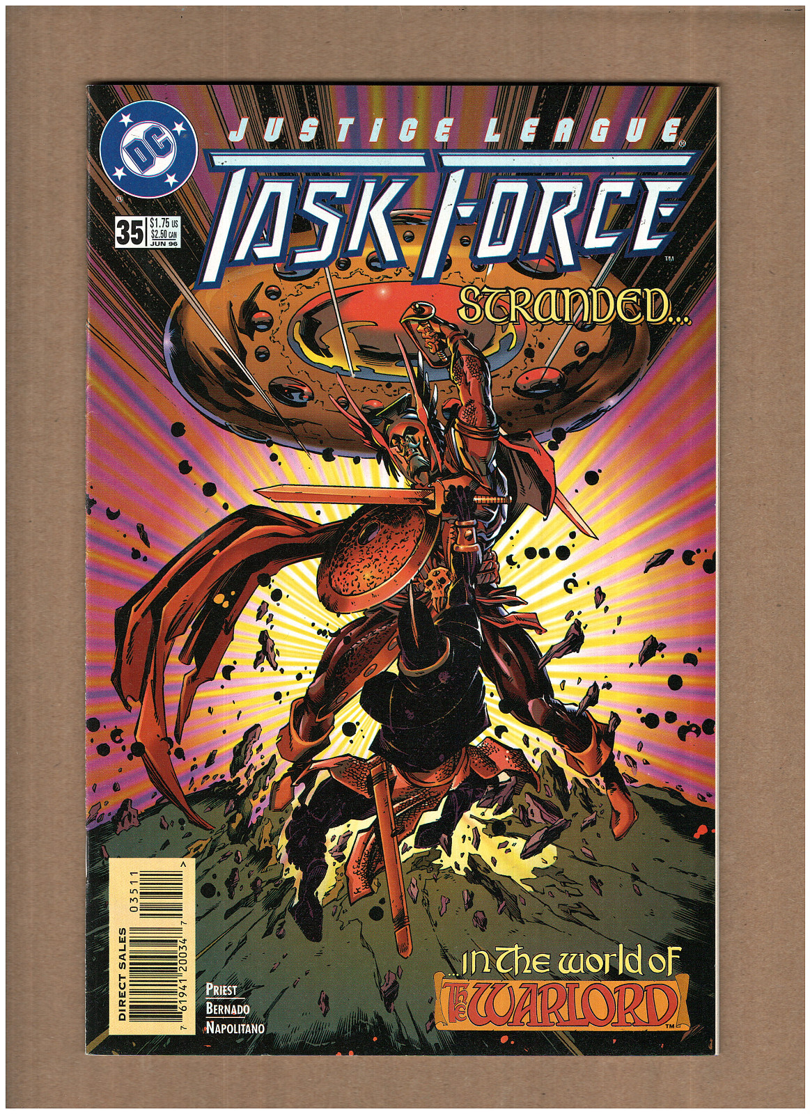 Justice League Task Force #35 DC Comics 1996 THE WARLORD NM- 9.2