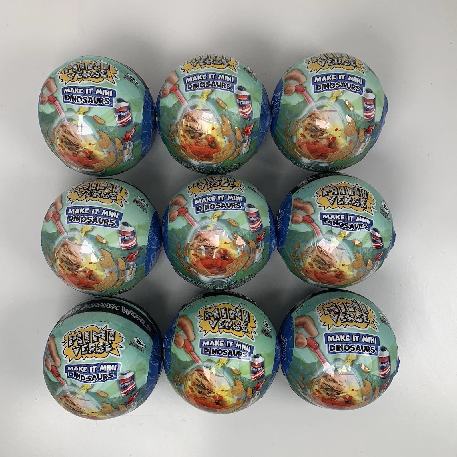 (9) MGA Miniverse Make It Mini Dinosaurs Jurassic World Surprise Balls - New
