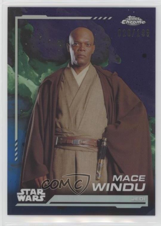 2024 Topps Chrome Star Wars Jedi Kamino Aqua rifrattore / 199 Mace Windu #138 4g8