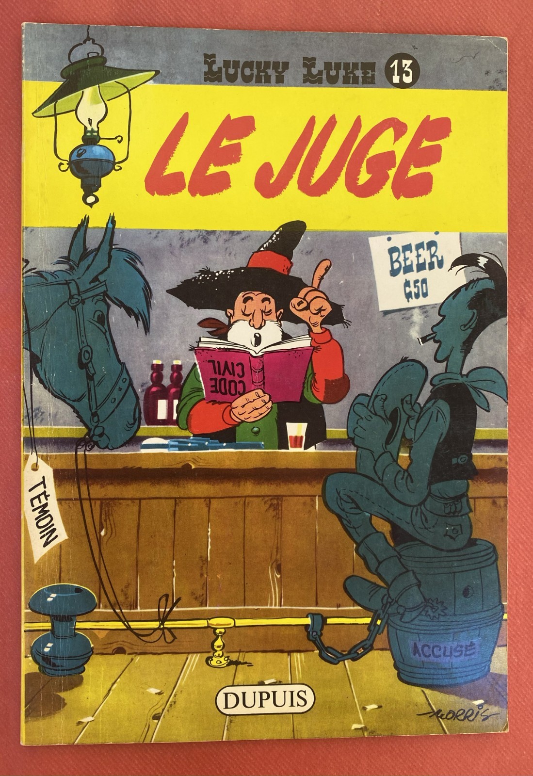 LUCKY LUKE 13 : LE JUGE ED 1964 - DOS JAUNE - MORRIS / DUPUIS