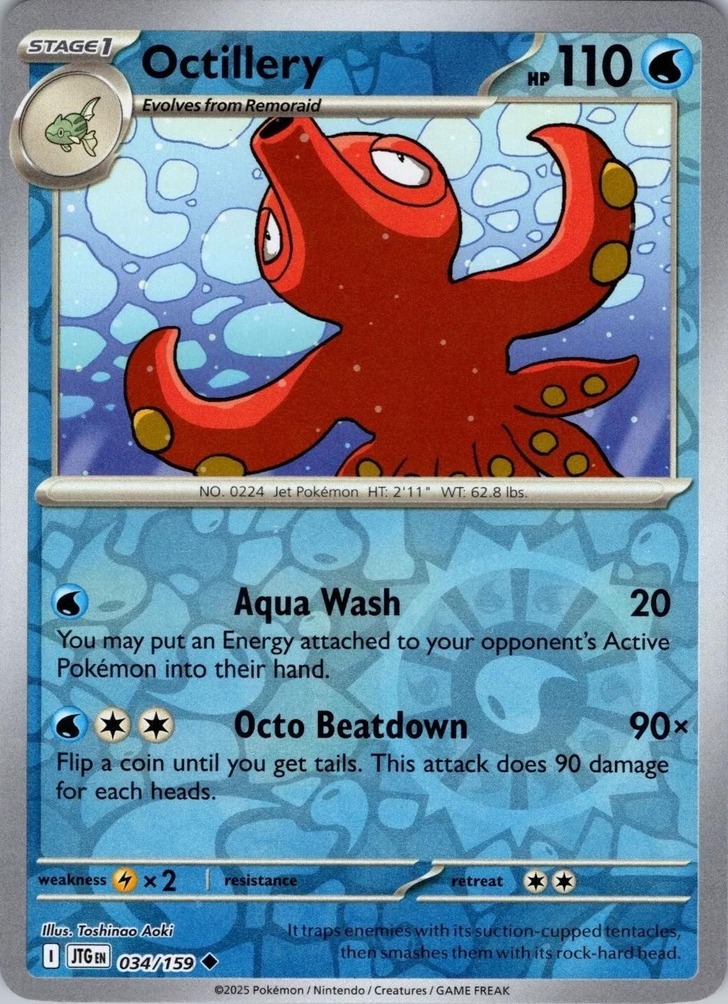 Octillery 034/159 Sv09: Journey Together Reverse Holo NEAR MINT GREAT VALUE !!