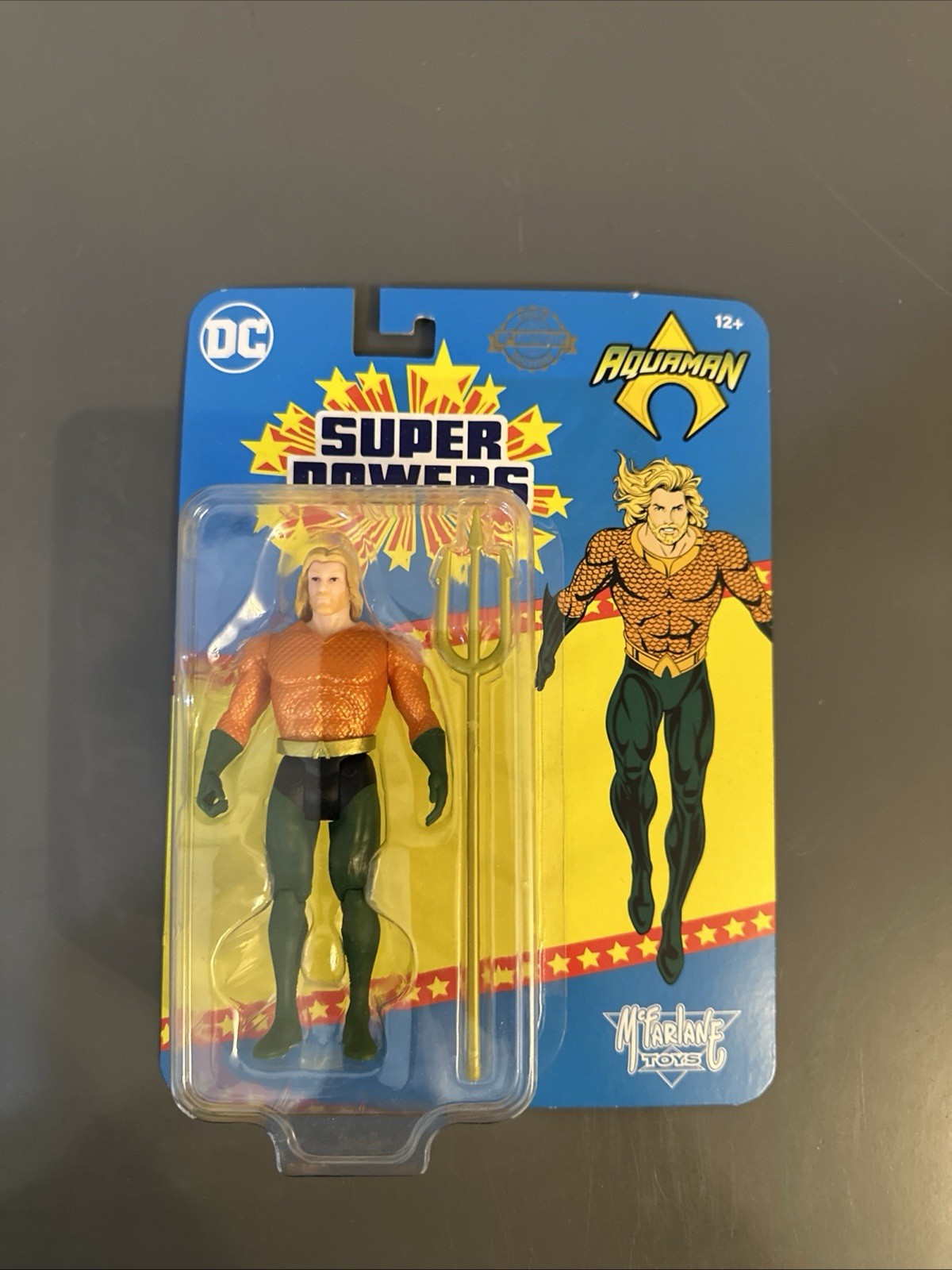 McFarlane DC Super Powers Aquaman 40th Anniversary Gold Chase Figure Wave 9 NUOVO