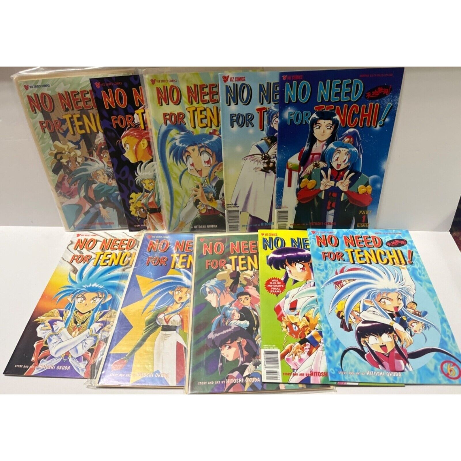 1994-7 lotto 10 fumetti Tenchi riviste manga giapponesi
