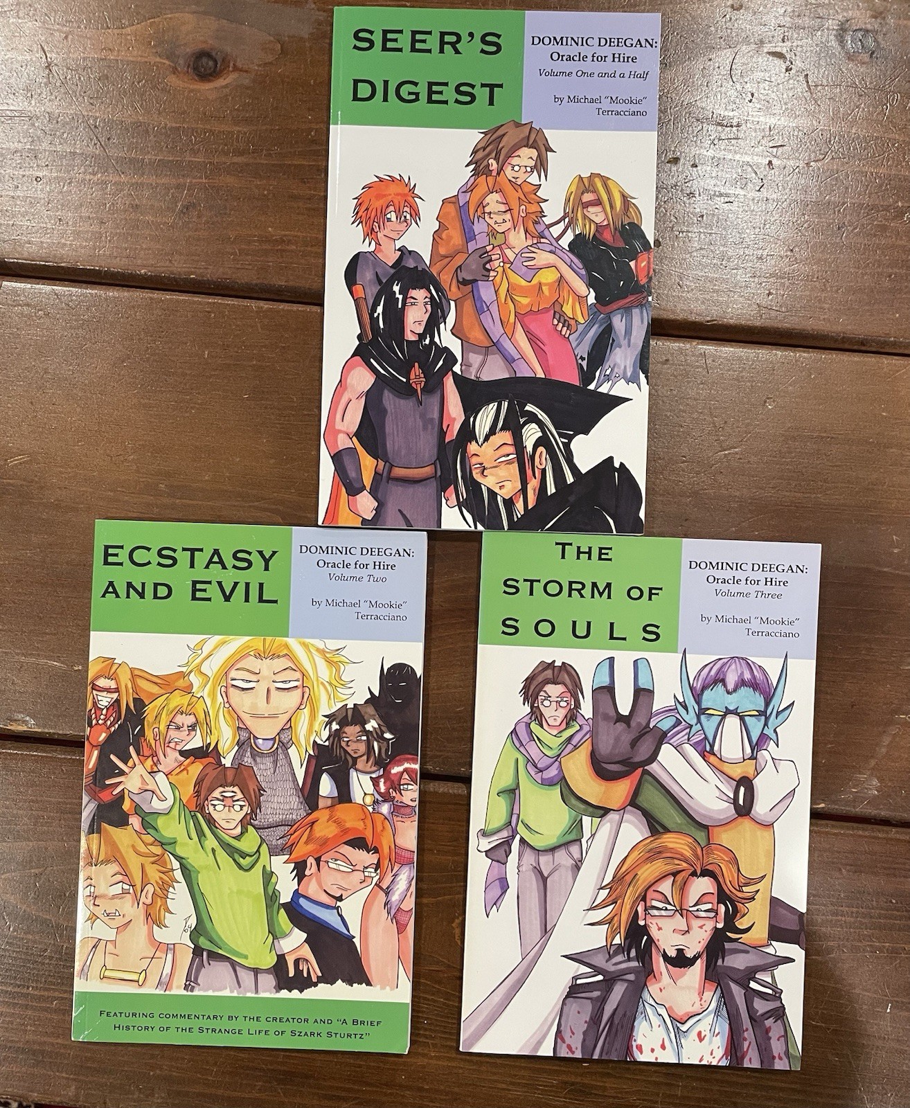Dominic Deegan Oracle for Hire Lot 3 SIGNED Seers Digest Storm Souls Ecstasy