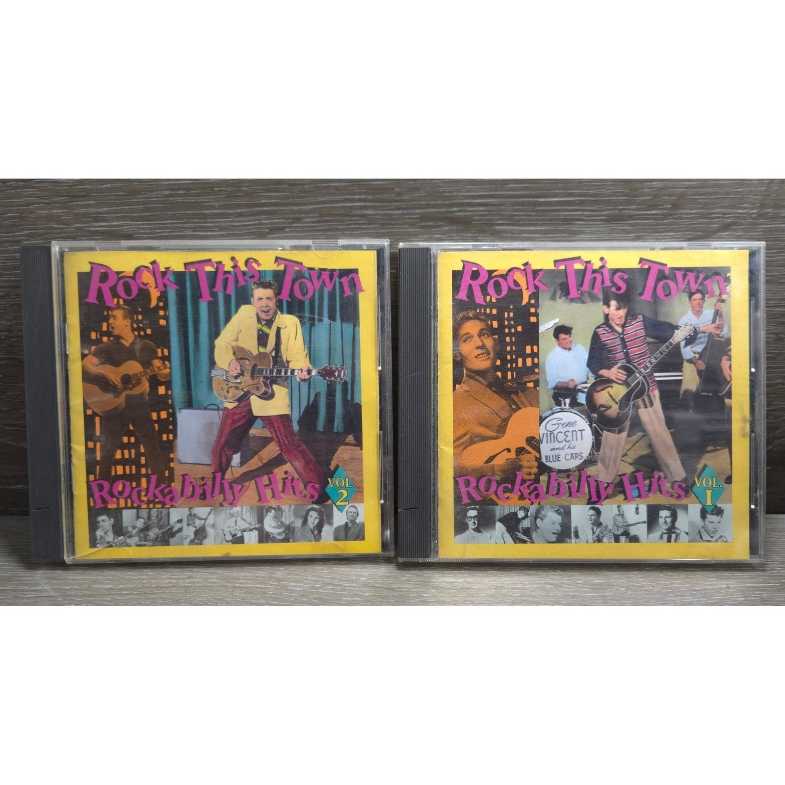 Rock This Town Rockabilly Hits Vol 1 & 2 CD Lot Gene Vincent Compilation Rhino