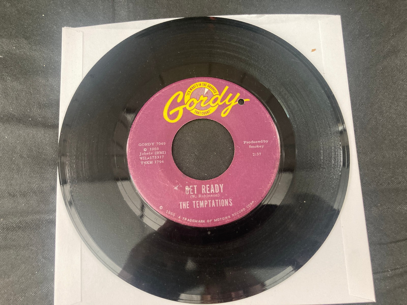 Northern Soul Motown 45 TEMPTATIONS Get Ready/Fading Away GORDY 7049
