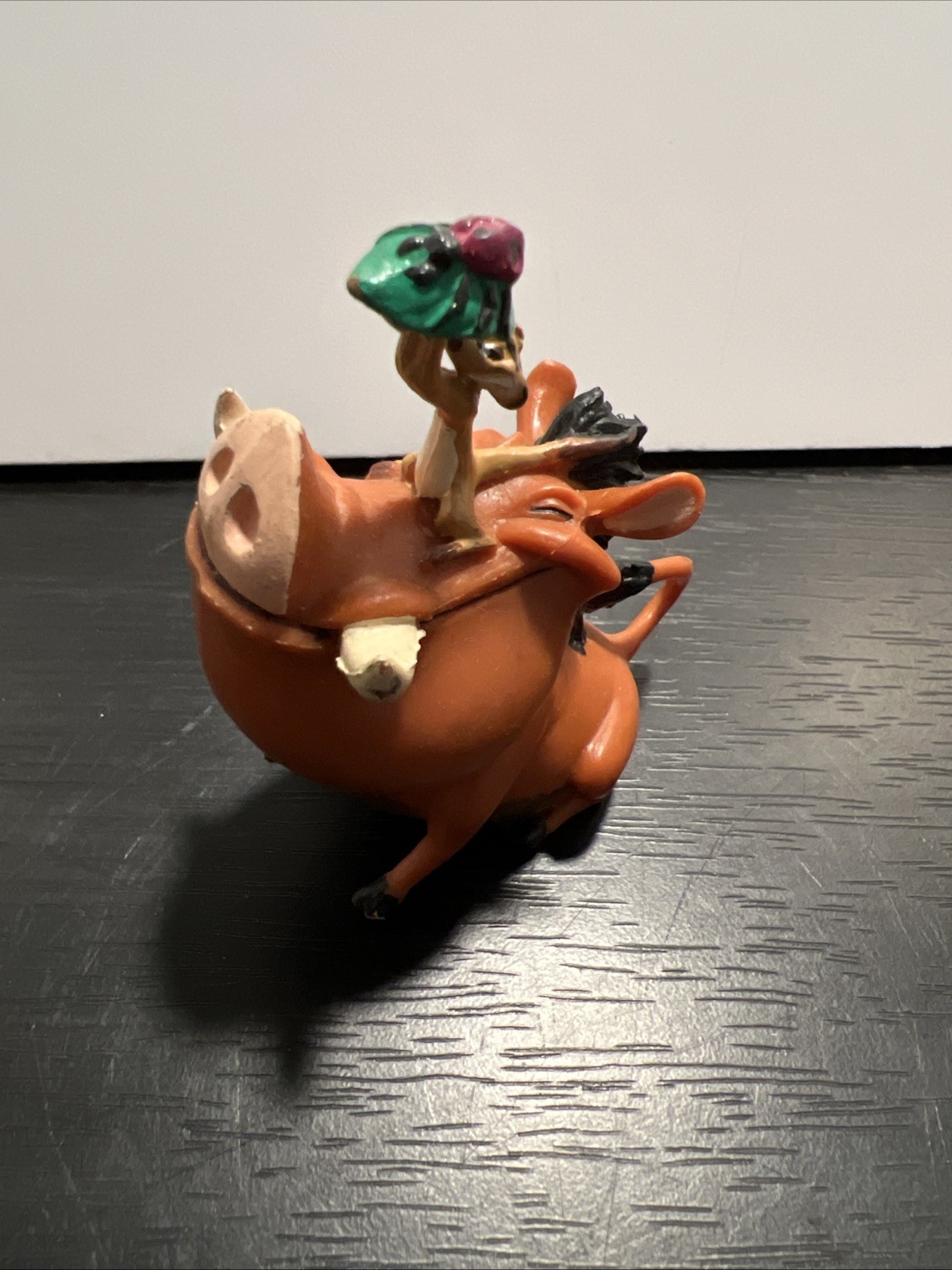 Vintage Il Re Leone Timon & Pumbaa PVC Figura Cake Topper Applausi Disney