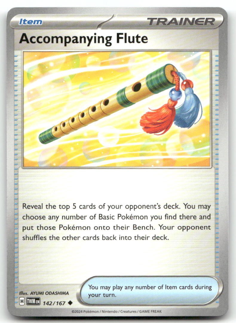 Flauto di Accompagnamento 142/167 Pokemon Maschera Crepuscolare Non Comune Near Mint