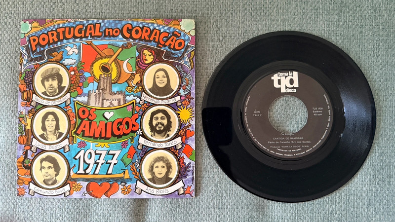 Eurovision 1977 Os Amigos 45rpm Single Portugal