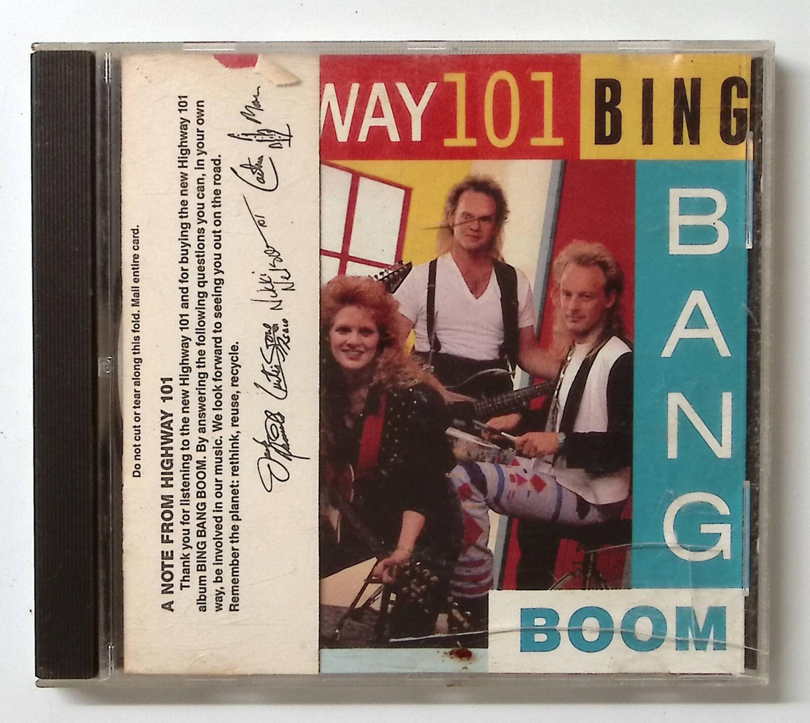 HIGHWAY 101 BING BANG BOOM WARNER BROS RECORDS VG CD4459