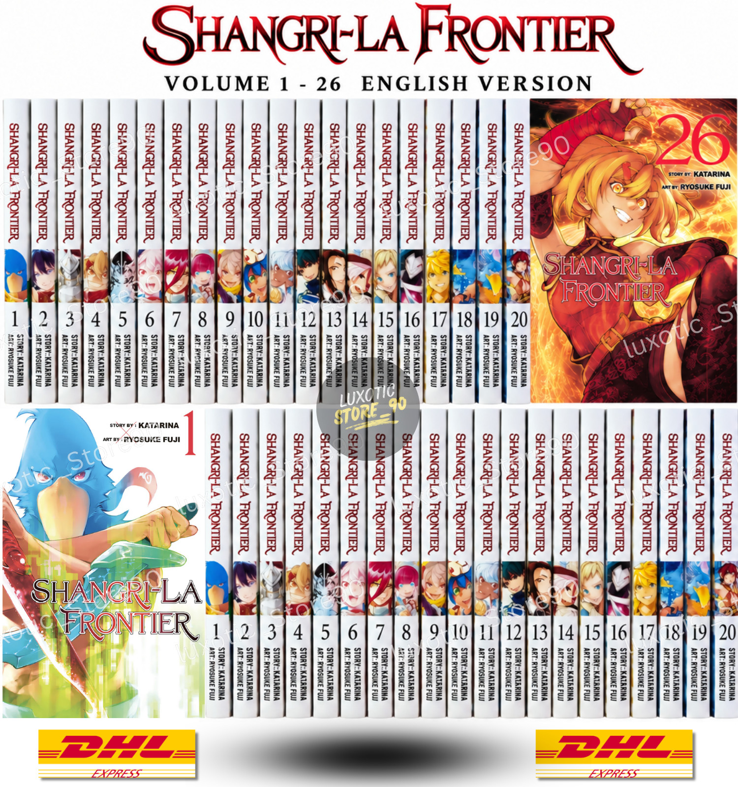 Shangri-La Frontier Manga Vol 1-26 Versione Inglese HALF/FULL SET Nuovo di Katarina