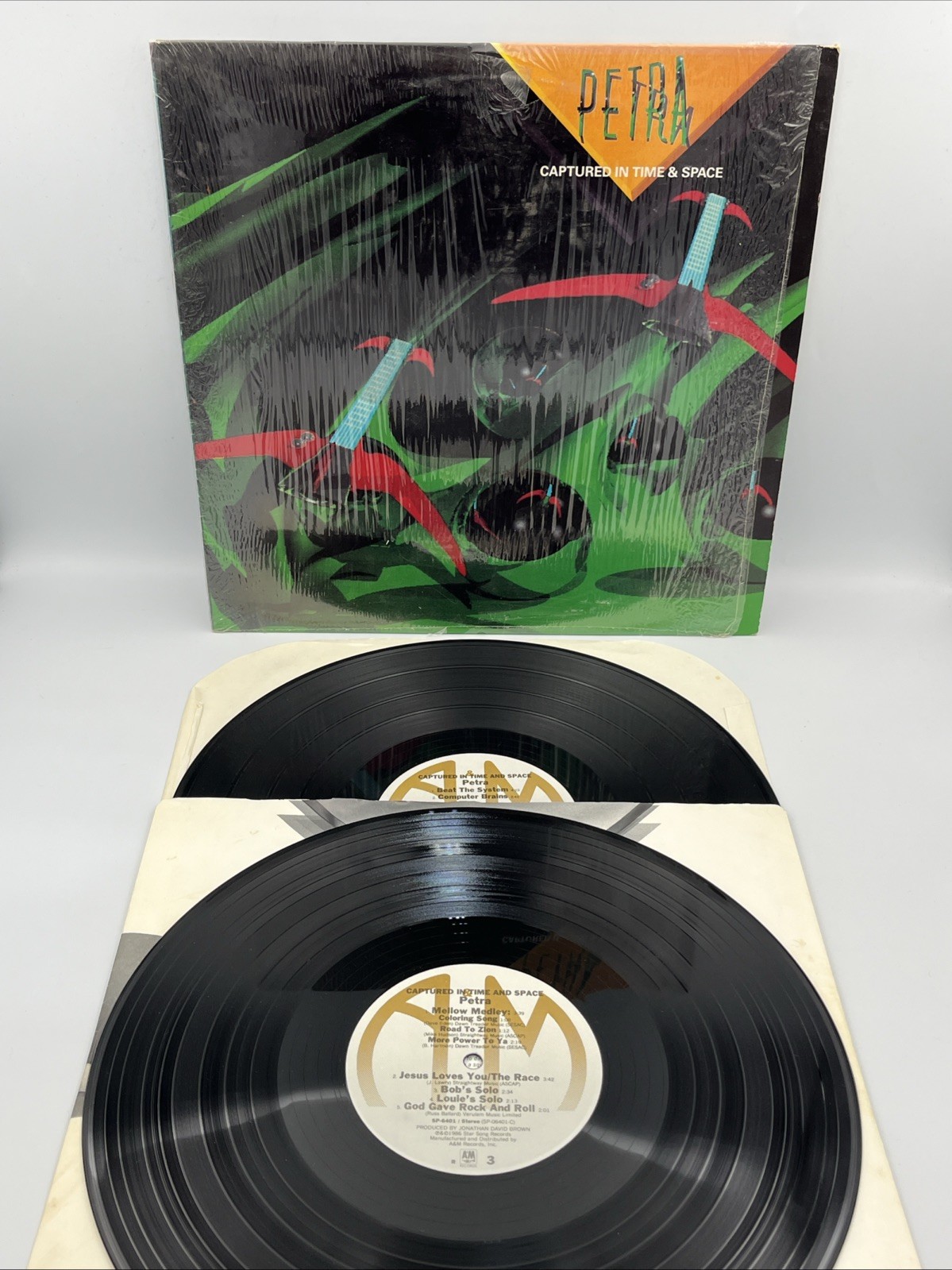 Petra Captured In Time & Space Vinyl 2 LP 1986 A&M Records SP-6401 Live! Tested