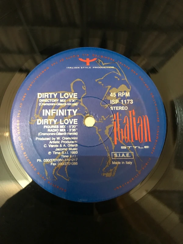 Infinity - Dirty Love - vinyl record