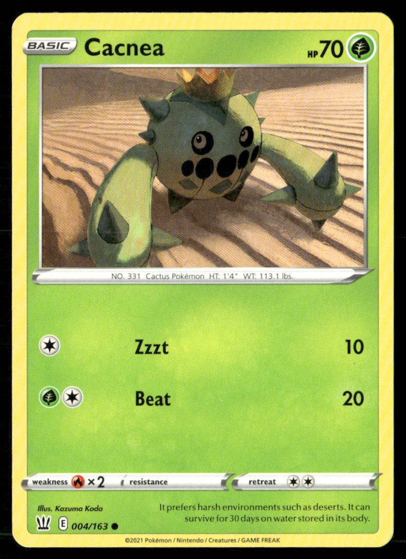 Cacnea 004/163 Stili di Battaglia Comuni Pokemon Danneggiato