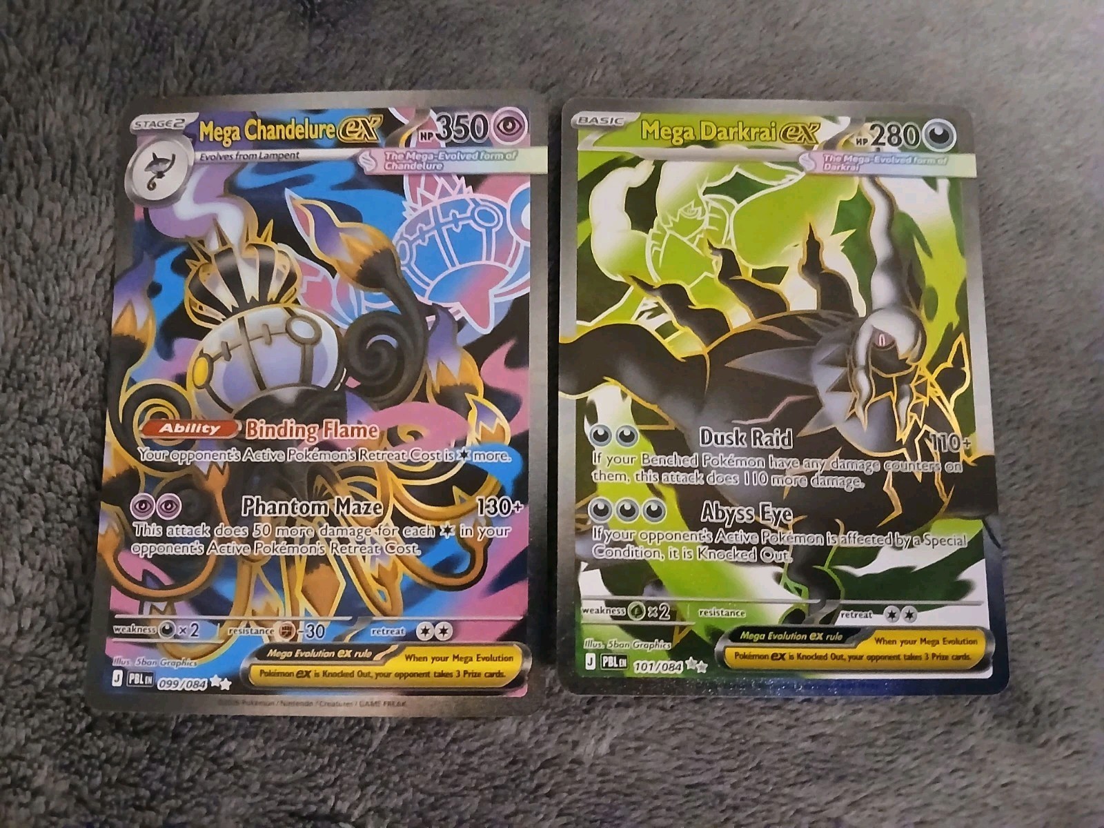 POKÉMON PITCH BLACK EX FULL ART LOTTO ULTRA RARO (2) lampadario e darkrai 101/084