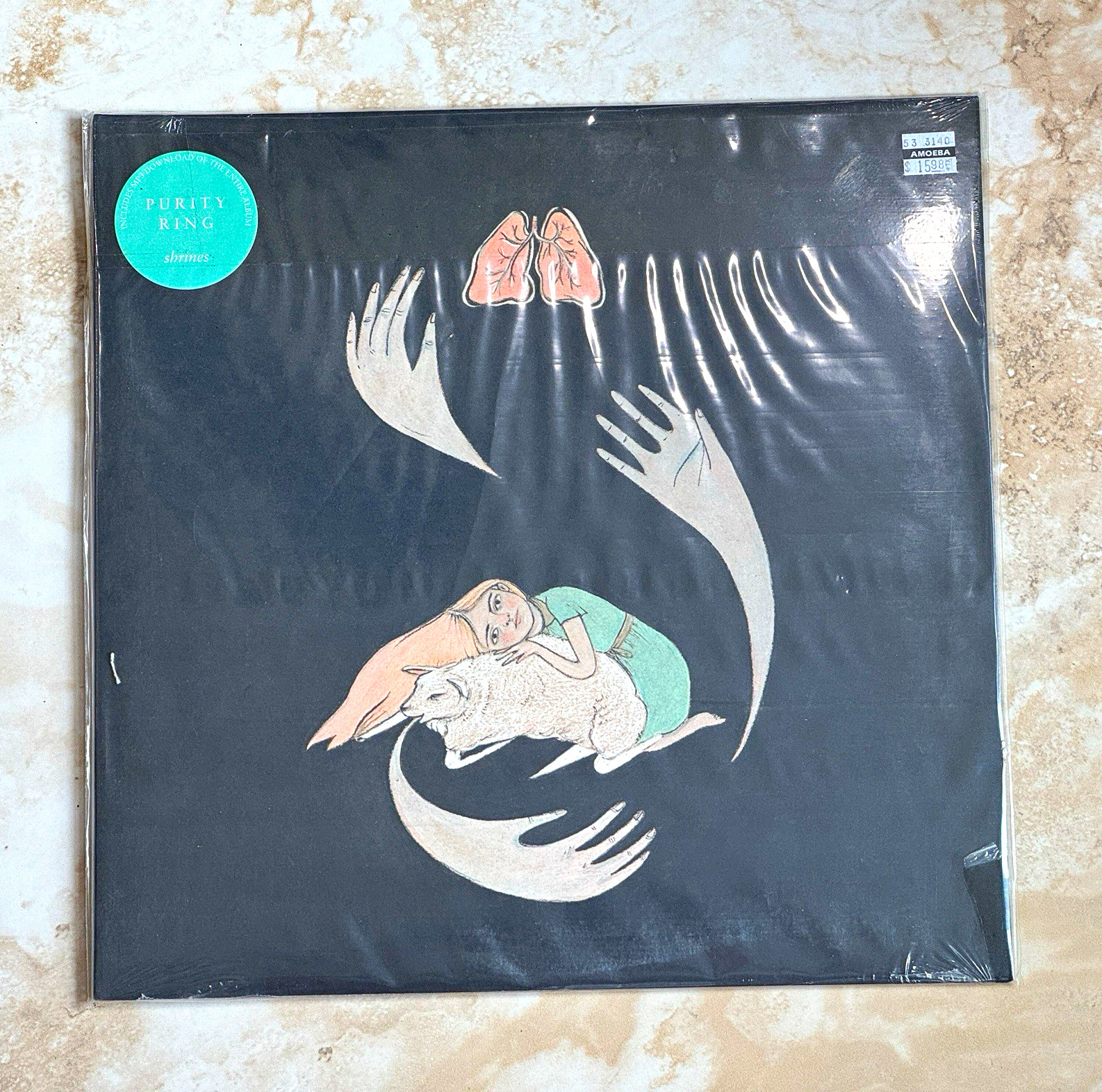Purity Ring Shrines Vinyl LP 4AD 2012 Dance & Electronica Black
