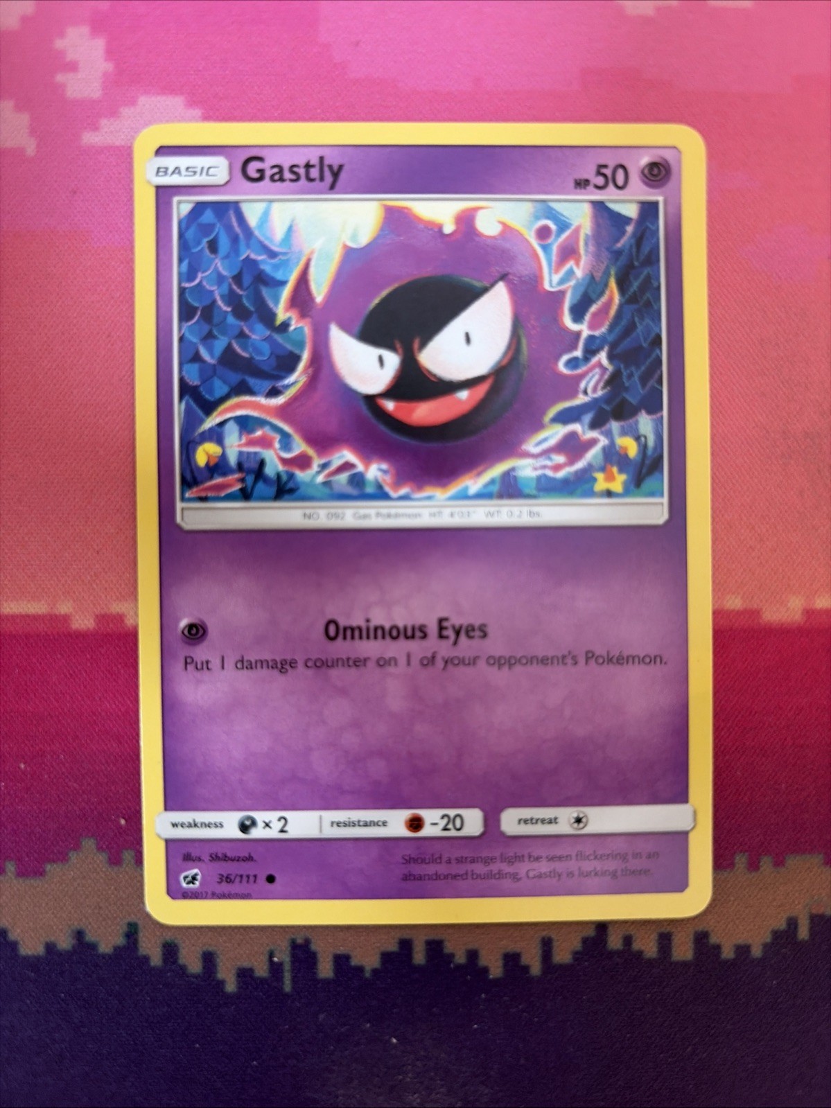 Pokemon Card Gastly Crimson Invasion Common 36/111 NM