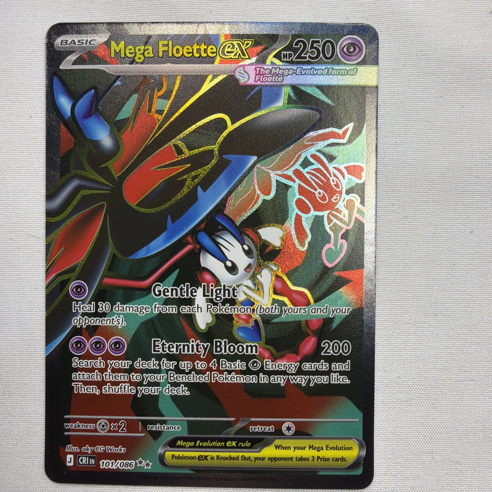 Pokémon TCG Mega Floette EX 101/86 Ultra Rara Full Art ME04: Chaos Rising NM