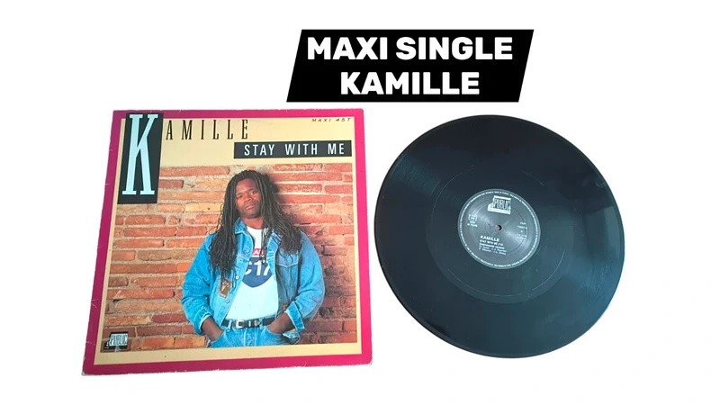 Disque Maxi 45 Tours Vinyle 12 " Kamille Stay With Me 1988 FR Reggae