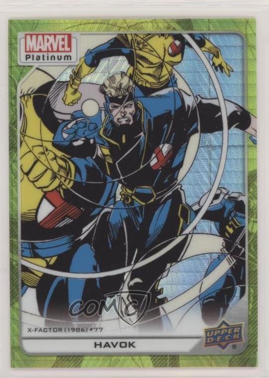 Upper Deck Marvel Platinum High Series 2023 faretto giallo 155/399 Havok 04o5