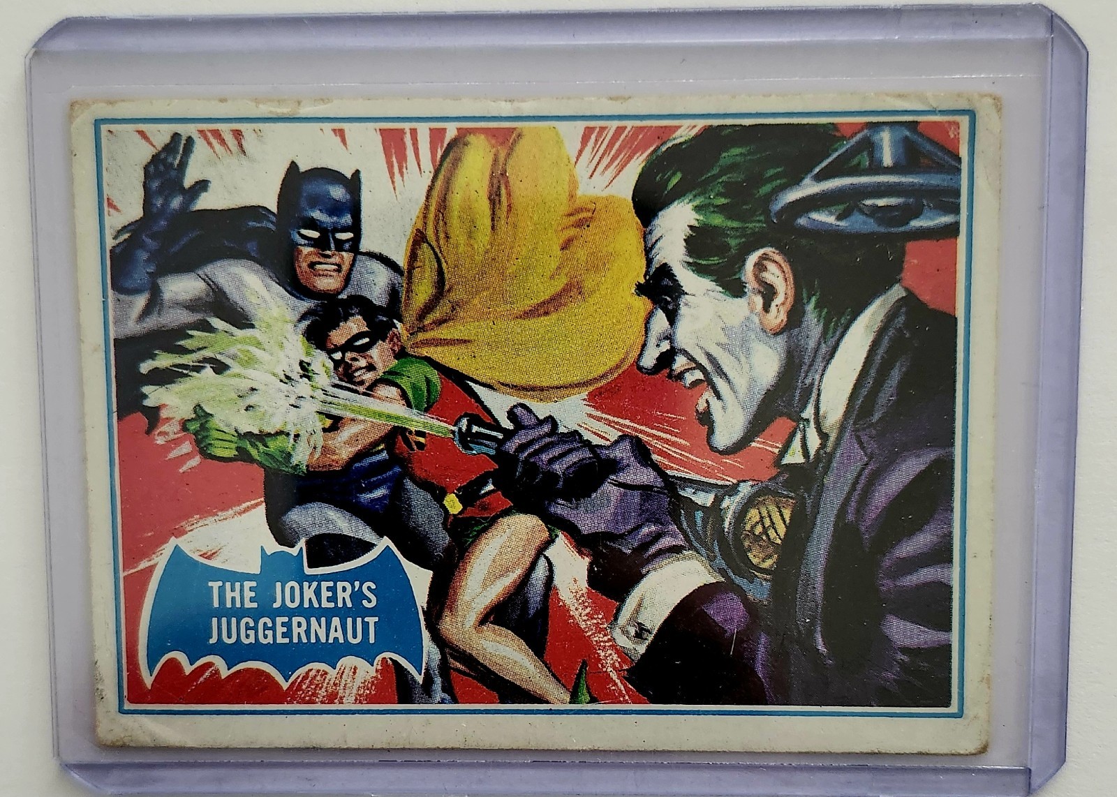 Batman Topps 1966 23 serie B The Joker's Juggernaut Joker cartolina d'epoca