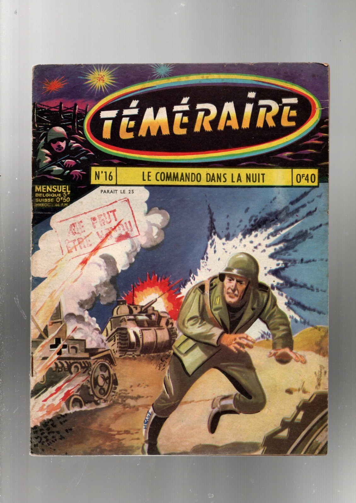 TEMERAIRE n°16. ARTIMA 1960. Récit complet en TBE
