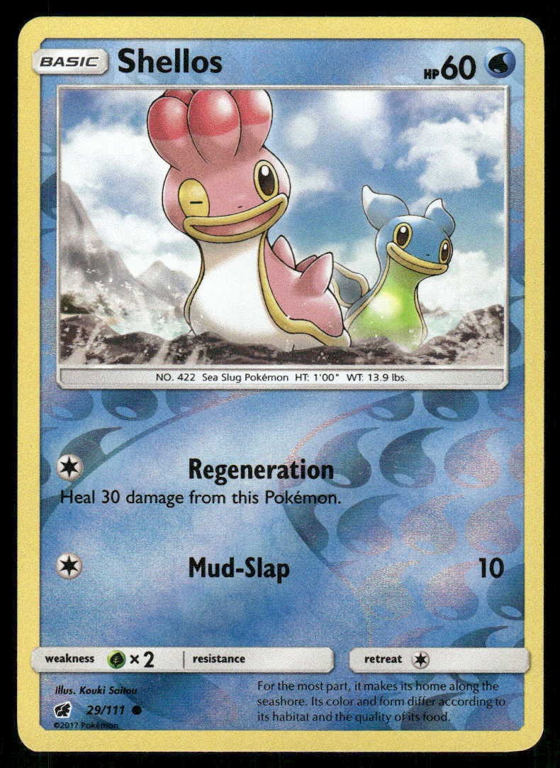 POKEMON SHELLOS CRIMSON INVASION 29/111 REVERSE HOLO C LP