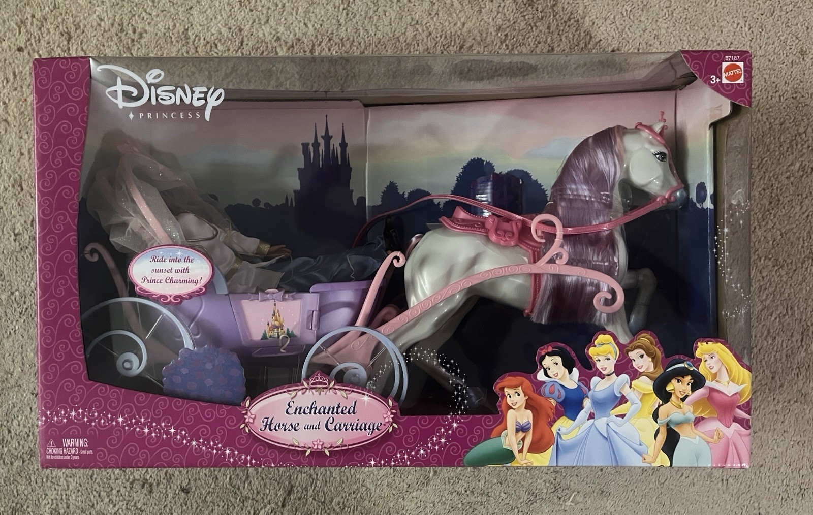 Disney Princess Enchanted Horse and Carriage w/ Prince Charming Brand New 2003!