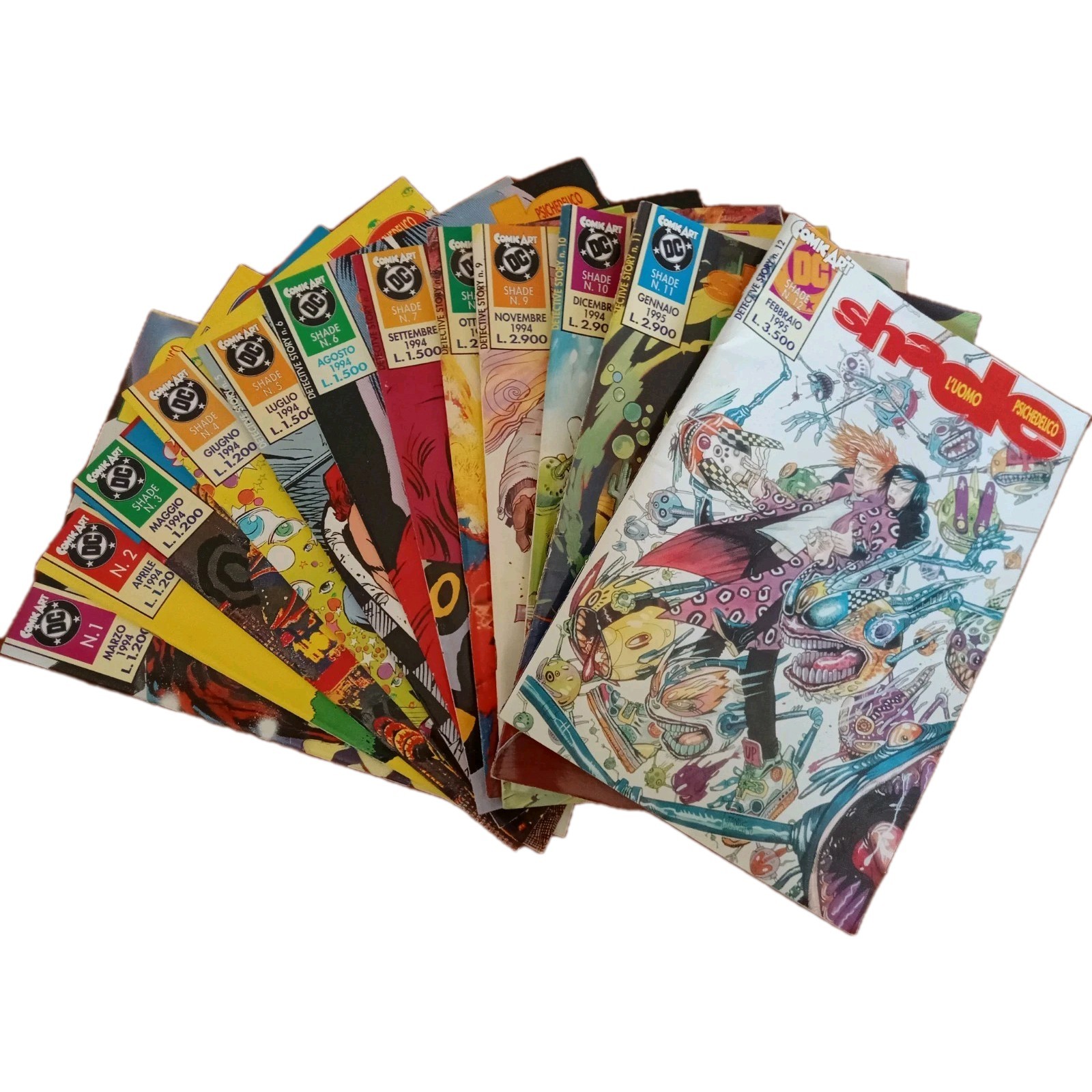 SHADE L'UOMO PSICHEDELICO - ED. COMIC ART 1994 SERIE COMPLETA 1/12 