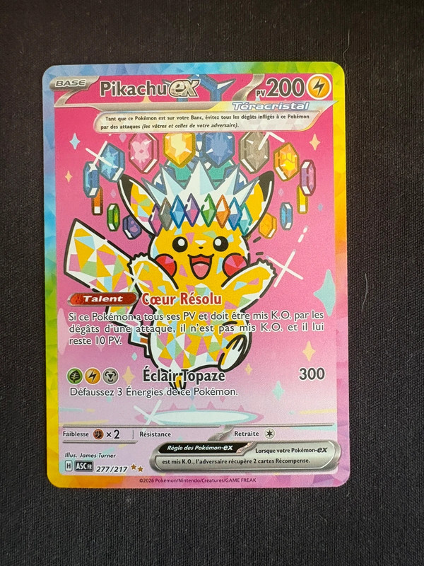 Carte pokemon pikachu 277 ASC