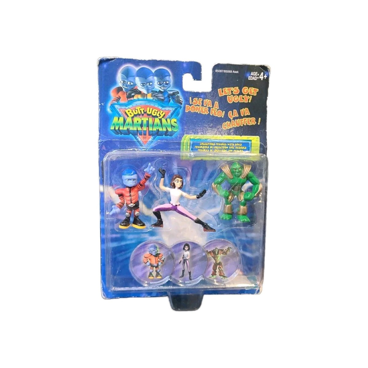 Figurine giocattolo Butt Ugly Martians da collezione con paludi confezione da 3 nuove sigillate in scatola