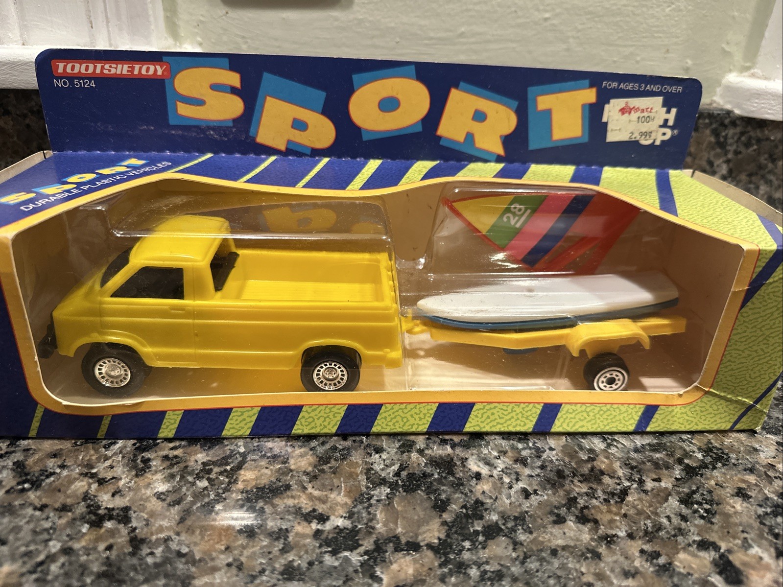Vintage Tootsietoy  Water Sports 'Big Tough' Hitch-Up Truck, Ski Boat NIB 1990