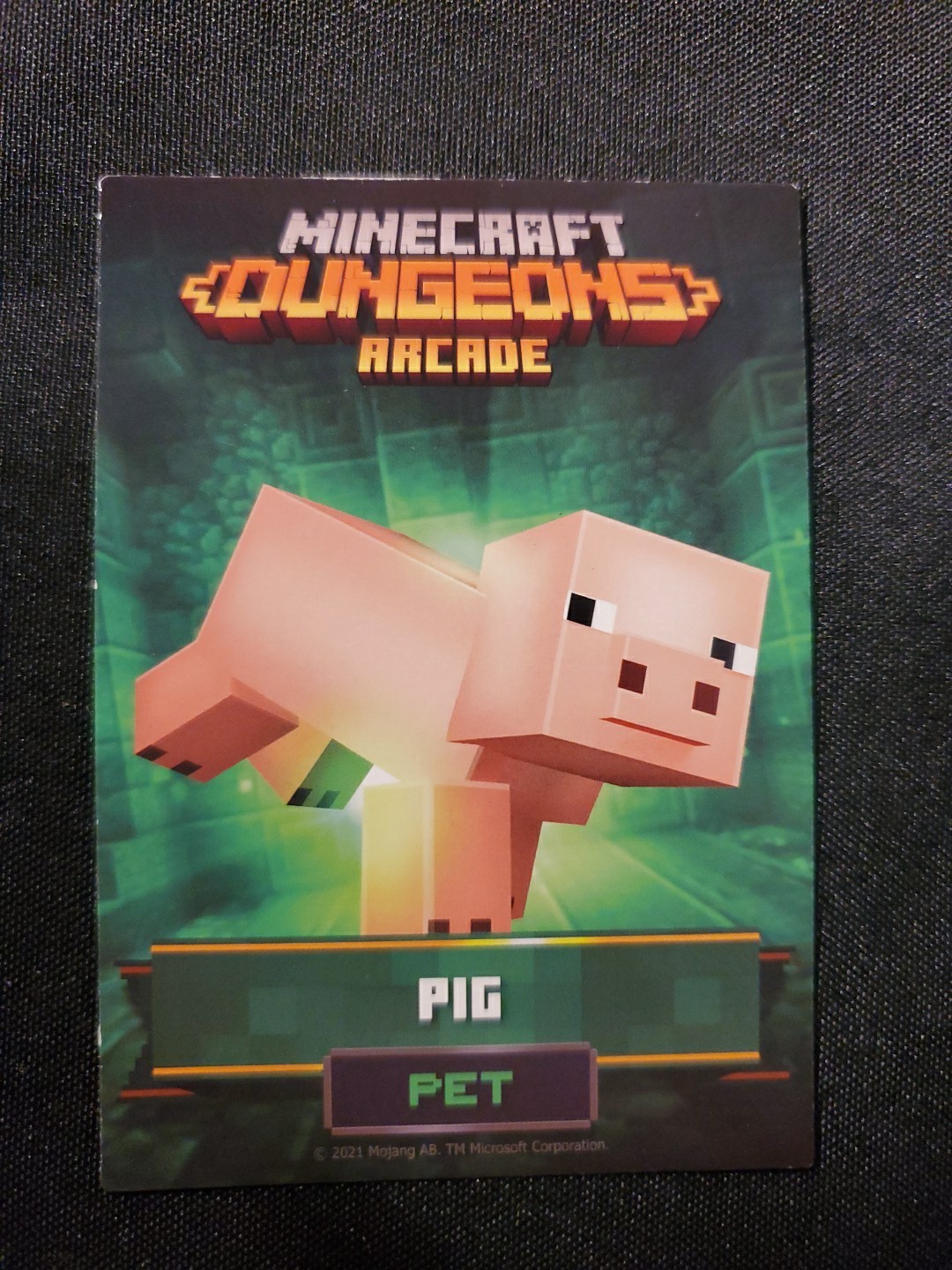 Carte Arcade Minecraft Dungeons Serie 1 NM Pig 55 vedi foto dettagliate