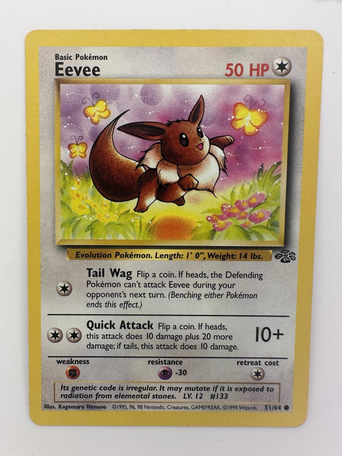 1999 Pokemon Eevee 51/64 Jungle Set Common Vintage COMBINED SHIPPING!!!