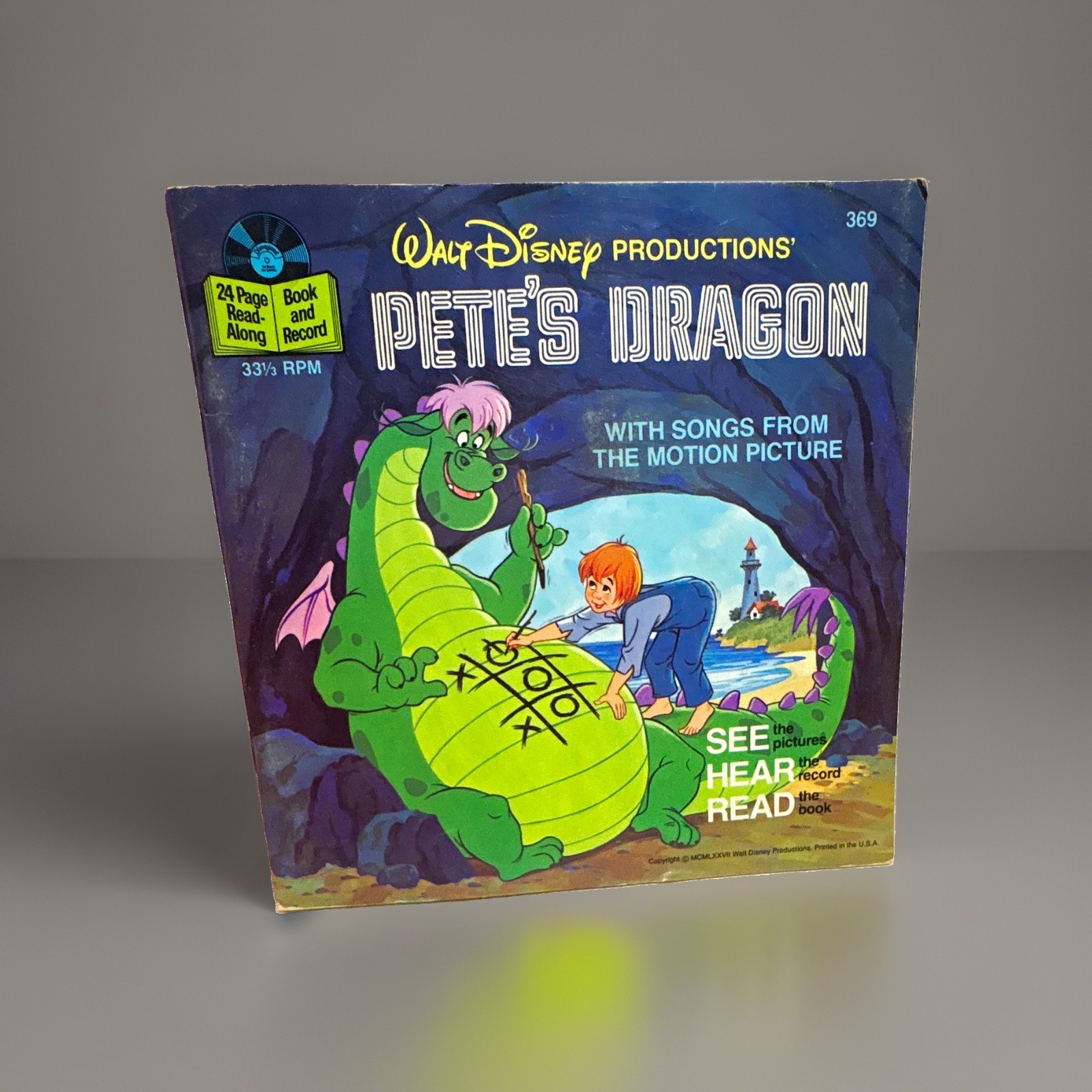 Walt Disney Productions Pete's Dragon Read-Along Book & 7" Vinyl 33 RPM 1977