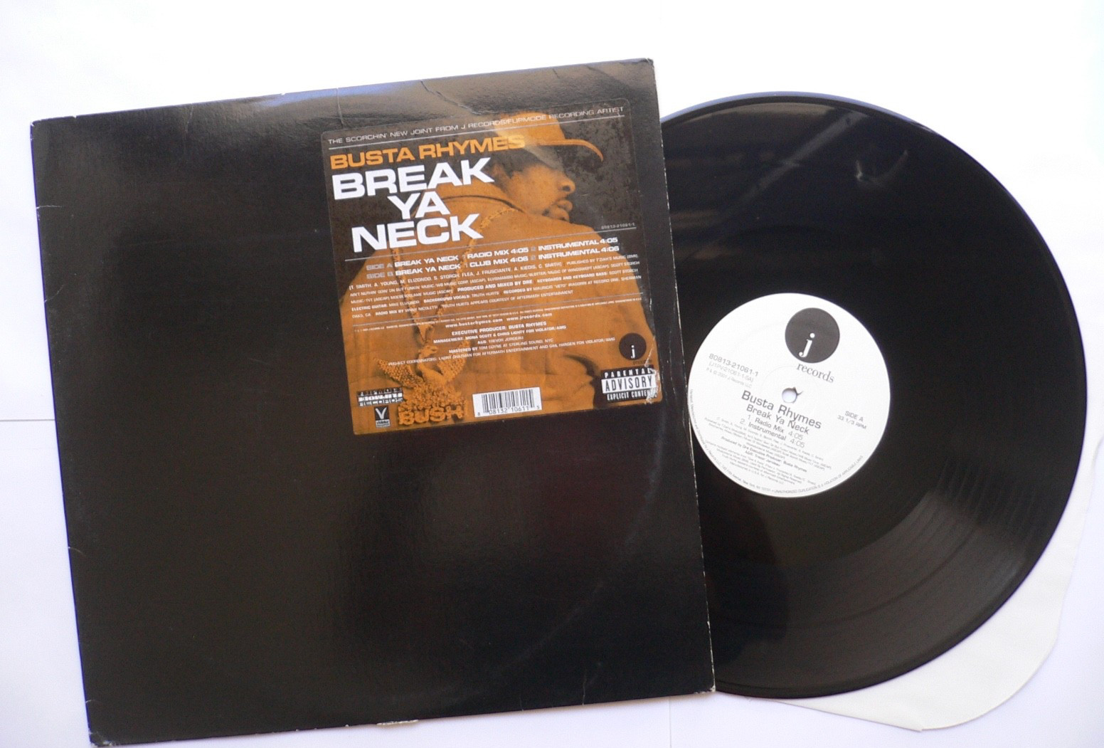 BUSTA RHYMES - BREAK YA NECK-VINYL  12"-33 RPM US 2001 - J RECORDS 80813-21061-1