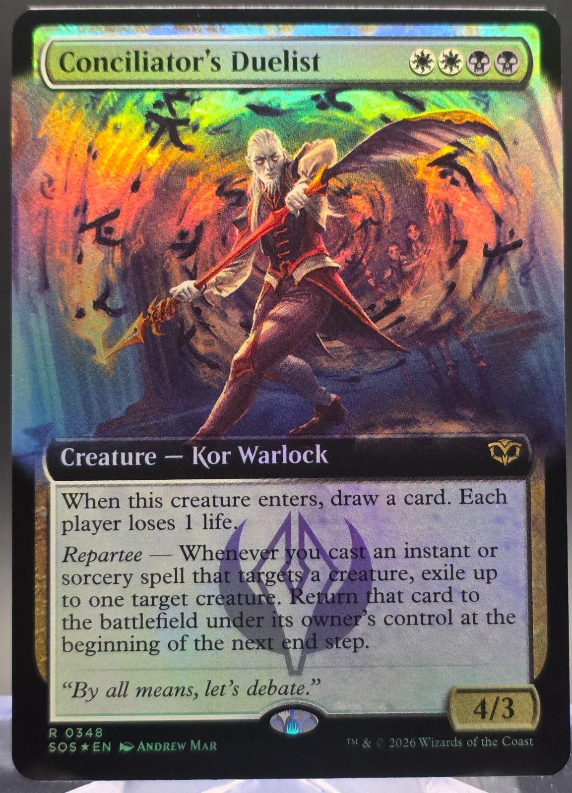 Conciliator's Duelist #348 Secrets of Strixhaven Extended Art Foil Rare